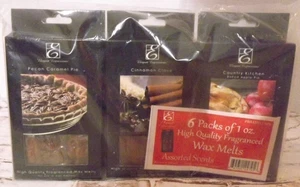 Set 6 Scented Wax Melts Cinnamon Apple Pie Pecan Caramel Pie Elegant Expressions - Picture 1 of 2