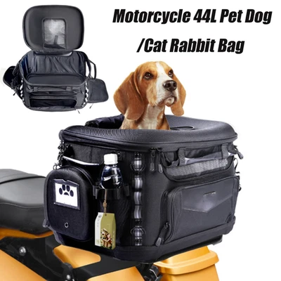 Bolsas de transporte para perros grandes con clavija para gatos bolsa de motocicleta portátil mochila para perros negra Foto 1 de 4