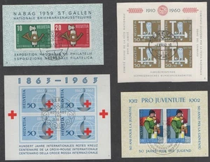 SUISSE - SCHWEIZ / 1959-62 BLOCS # 16 A 19 OB / COTE 50.00 € - PETIT PRIX - Picture 1 of 1