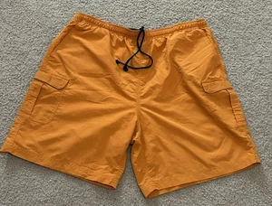LL Bean Men's Size XL Orange Color Cargo Swim Shorts Mesh Lining - Picture 1 of 8
