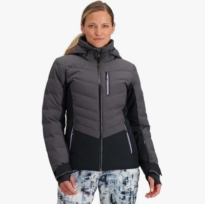 Size 8 Obermeyer Cosima Down Ski Snow Jacket in Basalt - Image 1 of 4