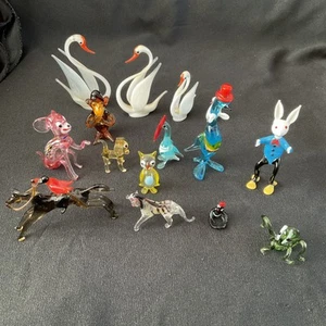 x15 Murano Glastiere, Konvolut Glastiere. Glasfiguren Vintage - Bild 1 von 6