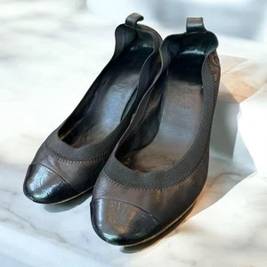 CHANEL Women's Side Coco Mark Pumps Leather EU 35 Black From Japan 126142K Auth - Picture 1 of 9