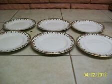 VTG.CLEVELAND CHINA 6 PIECE 6" BREAD&BUTTER PLATE WITH WARRANTED 18K GOLD TRIM