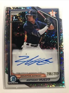 Anthony Huezo 2024 1st Bowman Chrome ROOKIE RC AUTO SPECKLE REFRACTOR SP /299 - Bild 1 von 2