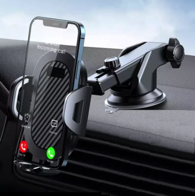 Suporte para telefone de carro braço telescópico ajustável com suporte para painel - Imagem 1 de 4