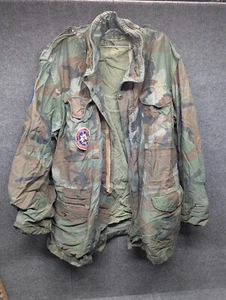 US Army Jacket Mens Camo Woodland Field Coat M65 Hooded - Picture 1 of 11