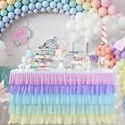 Table Skirt Cover Pastel Table Cloth Birthday Baby Shower Wedding Party Decor