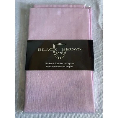 NWT BLACK BROWN Pre Folded Pocket Square Mens Light Pink Hankerchief  - Image 1 of 4