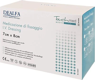 DEALFA Touchmed Medicazione adesiva Fissaggio Cannula e Catetere in TNT sterile