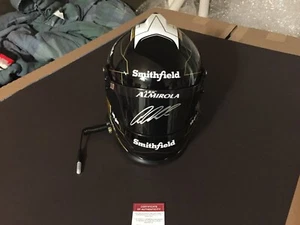Aric Almirola Autographed Full Size Replica Smithfield Helmet - PA Witnessed - Picture 1 of 8