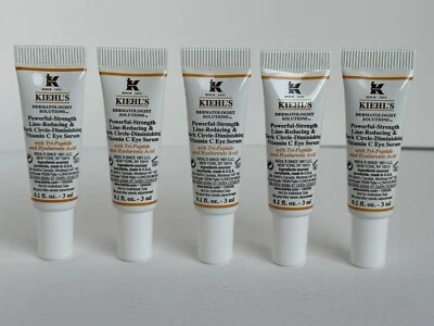 5 X Kiehl's Potente-Fuerza Línea-Reductor Ojeras Vitamina C Suero para Ojos 3 ml Foto 1 de 2