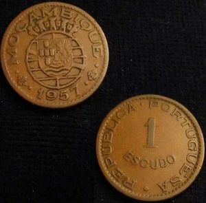 MOZAMBIQUE, 1 ESCUDO 1957, MUY BUEN ESTADO. - Imagen 1 de 1