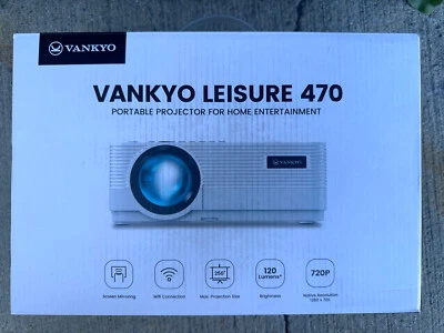 VANKYO LEISURE 470 MINI WIFI Portable 1080P Home Projector USB HDMI LED Theater - Image 1 of 4