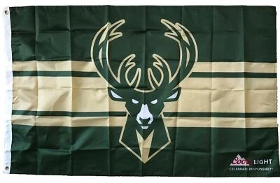 Milwaukee Bucks 🏀 Coors Light Celebra Responsabilidad Bandera Bandera Bandera 30x48 ¡GUAU! Foto 1 de 4