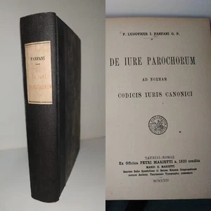 L. G. Fanfani DE IURE PAROCHORUM. I parroci nel Diritto Canonico, Marietti 1924 - Picture 1 of 12