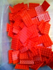 Lego Placa Roja 4X6 10 Piezas Lote a Granel NUEVO - Imagen 1 de 1