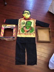 TOO COOL !! 1964 KayroVue/Ben Cooper Herman Munster Halloween Costume, Mask, Box - Picture 1 of 12