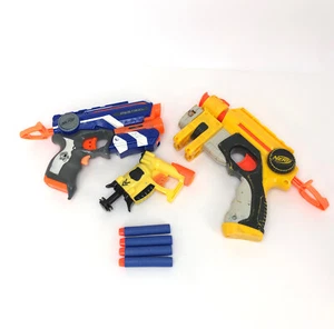 Nerf N-Strike Elite Firestrike Blue Blaster Dart Pistol & 2 Unknown Guns - 3 Lot - Picture 1 of 12