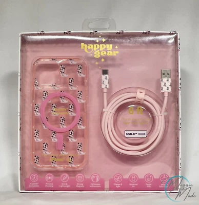 Funda Happy Gear iPhone 15 con Botas de Vaquero Rosa + Cable - MagSafe - Nueva Foto 1 de 2