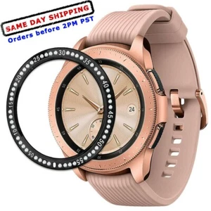 Cubierta de anillo con bisel de diamante brillante de cristal para reloj Samsung Galaxy 46 mm SM-R800N - Imagen 1 de 5