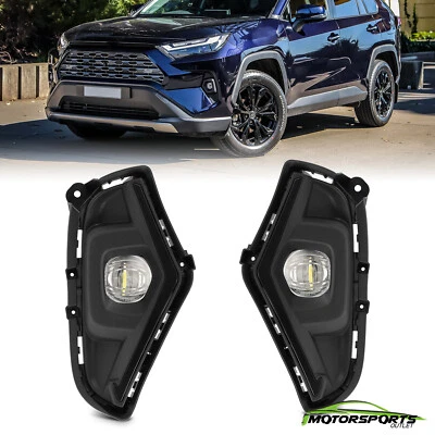 Fit 2022 Toyota Rav4 LED Bumper Driving Fog Lights Lamps Pair w/Wiring & Switch - Image 1 of 4