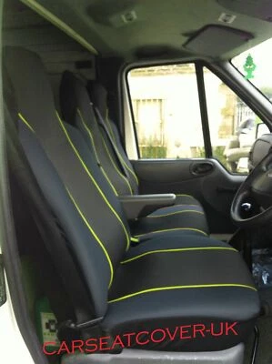 LDV Convoy (96-05) HEAVY Duty YELLOW Trim VAN Seat COVERS - Single + Double - Image 1 of 2