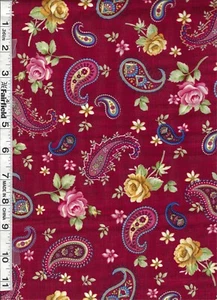 Sweet Land of Liberty Red Paisley by Henry Glass 29" - Picture 1 of 1
