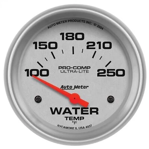 Autometer 4437 Ultra-Lite Electric Water Temperature Gauge 2 5/8" 100-250 Deg. F - Picture 1 of 3
