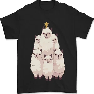 Camiseta Llama Árbol de Navidad Navidad Hombre 100% Algodón - Imagen 1 de 14