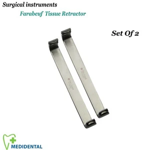 Set 2 Retrattori Chirurgici FARABEUF Chirurgia Orale Retrazione Tessuti Morbidi Dentale - Foto 1 di 4