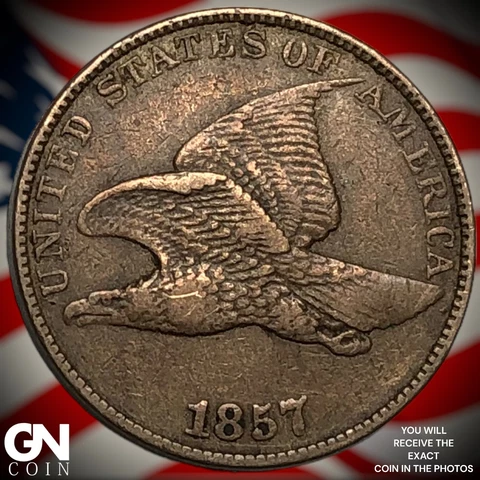 1857 Flying Eagle Cent  Q5545 Cover