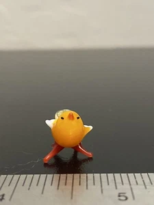 Hand Blown Glass Figurine Collectibles Handmade Miniature Bird Chick Orange - Picture 1 of 4