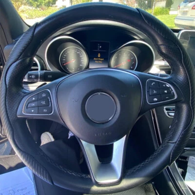 Cubierta elevadora volante coche fibra carbono 15" para Mercedes Benz CLA A-Class Foto 1 de 4