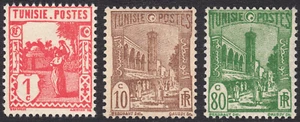 1926-46 Tunisia SC# 74-94 - Mosque, Tunis - 3 Different Stamps - M-H - Picture 1 of 2