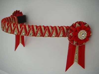 Rot und Gold Supreme Cornerstone Stirnband - Samt zeigt Stirnband - £26,99