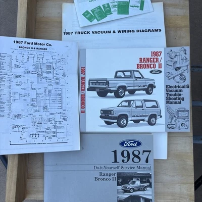 1987 年福特 Ranger Bronco II 接线图原理图 SHEET 服务手册所有者 — 第 1/4 张图片