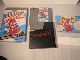 NES CIB Super Mario Bros 2 Nintendo NES First Print Variant Complete Box Manual