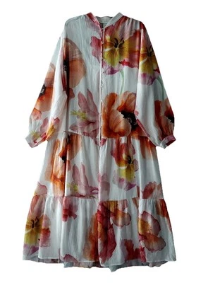 H&M Floral Multicolored Long Sleeve Button Up Dress XL NWT - Image 1 of 4