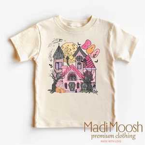 Pink Haunted House Boo Shirt - Halloween Shirt - Picture 1 of 6