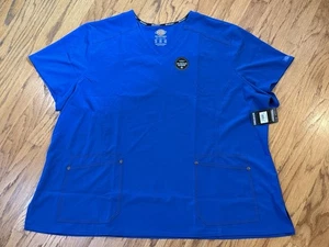 Dickies "Nieten" Damen V-Ausschnitt SCRUB TOP ~ Größe 5XL ~ S/S royalblau neu mit Etikett DK747 - Bild 1 von 14