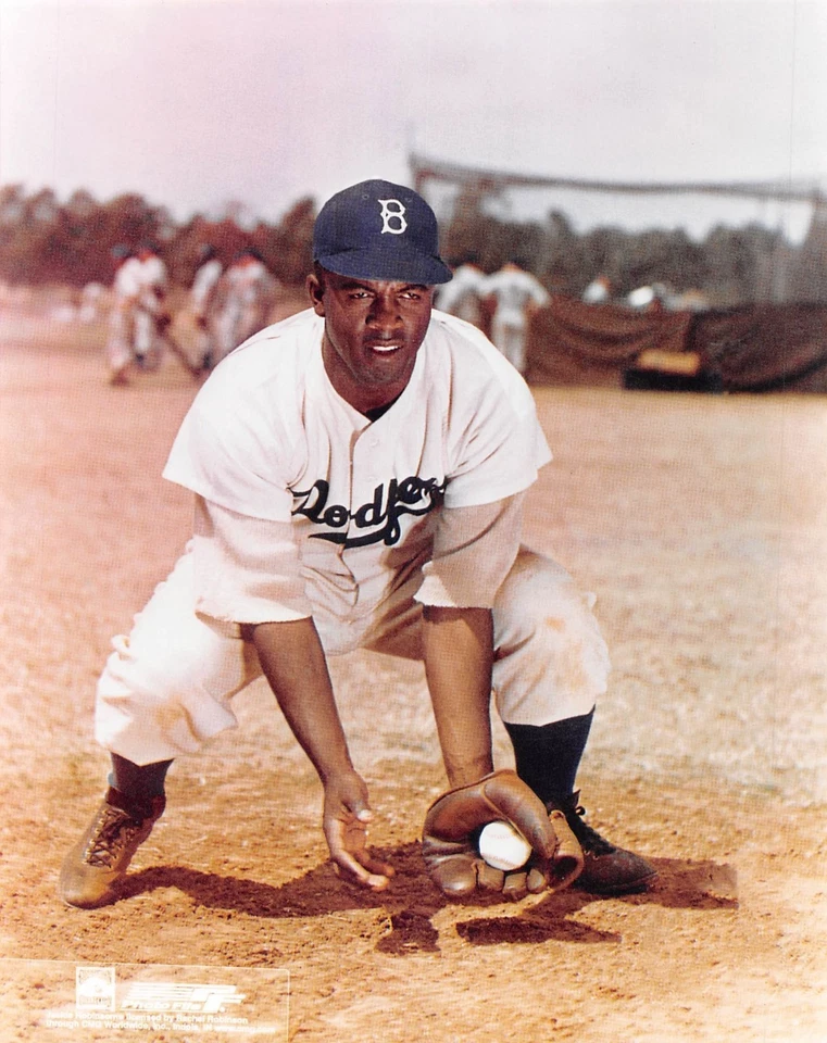 Jackie Robinson  - Brooklyn Dodgers 8x10 Photo #3 - Image 1 of 1