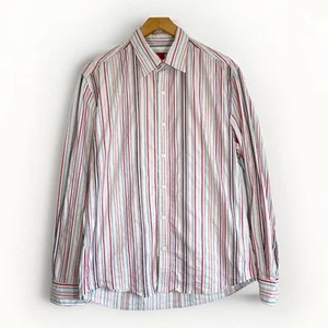 Esprit Striped Shirt Vintage Mens Long Sleeve Cotton Blend Blue Size L - Picture 1 of 7