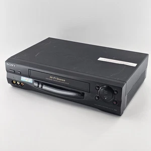 Sony SLV-N55 VCR Lettore VHS Hi-Fi 4 Testine Stereo No Telecomando Testato Funzionante - Foto 1 di 21