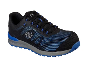 Skechers Bulklin-Lyndale Mens Blue Safety Composite Non-Metal Trainers - Picture 1 of 1