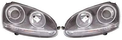 Für VW Golf Mk5 V 04-09 Schwarz Projektor R32 Gti Stil Scheinwerfer Lampe Teile - Bild 1 von 4