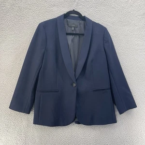 J Crew Parke Blazer Damen 16 dunkelblau Wollmischung adrette Freizeit Karriere Arbeitskleidung - Bild 1 von 18