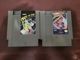 Original Nintendo NES Skate or Die 1 & 2 Cartridges Only UNTESTED 