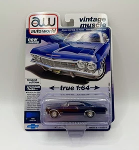 2025 AUTO WORLD 1965 CHEVY IMPALA SS 396 VINTAGE MUSCLE REL 2 VS A NO 2 1:64 - Picture 1 of 2