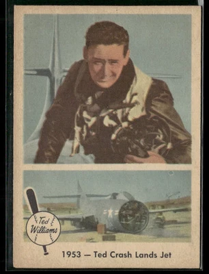 Fleer Ted Williams 1959 Ted Williams #47 Ted Crash Lands Jet Foto 1 de 2